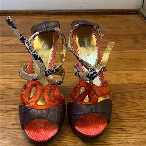 Bebe multicolored open toe heels - Picture 3 of 5